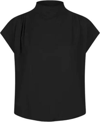 Dante6 Draped Rollneck Top - Dames - Blouses - Zwart - XS - Overhemden