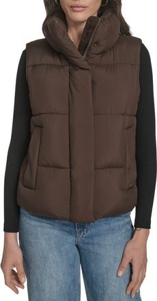 Levi's Quilted Puffer Vest in Coffee Bean at Nordstrom, Size X-Small