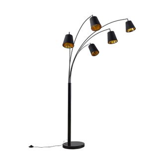 Lindby Lindby L&aacute;mpara De Pie tinne En Negro Textura, Tela, Tejido, Seda