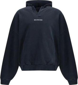 Balenciaga Heren, Sweatshirts & Hoodies, Zwart, Maat: L Leer