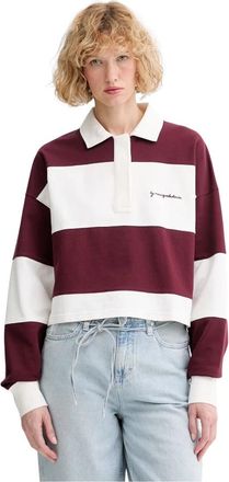 Marc O'Polo Gestreepte Polo met Lange Mouwen - Dames - Polos - Veelkleurig - L - Katoen - Tops
