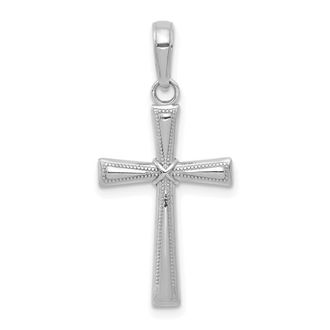 Diamond2Deal 14k Gold Diamond-cut X Cross Pendant