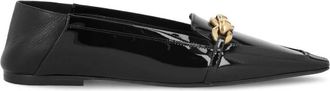 Saint Laurent Patent Leather Le Maillon Loafers, Brand Size 38 ( US Size 8 )