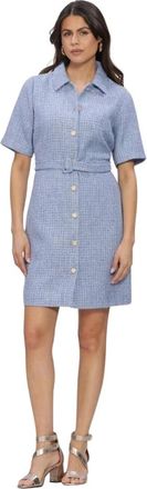 Freebird by Steven Kleedjes, Dames, Blauw, M, Wv-Boucle-Thin-26-1 Shirt Dress