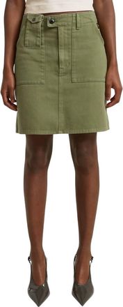 G-Star Short Cargo Denim Patch-Pocket Mini Skirt In Green