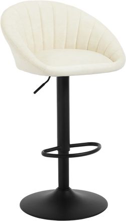 Woltu Juego De 1 Taburetes De Bar Vintage De Pu, Sillas De Bar Giratorias Ajustables, Color Beige - Woltu