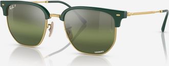 Ray-Ban Mens Irregular Sunglasses In Polished Green On Gold