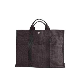 Herm&egrave;s Borsa Tote Cabas Pre-owned in Tela - - Pre-owned - Donna - Marrone - ONE SIZE