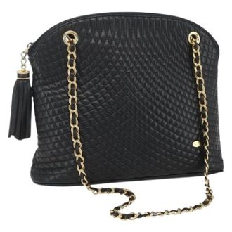 Bally Pre-owned Schoudertas - Dames - Pre-owned - Blauw - Maat: ONE Size Leer