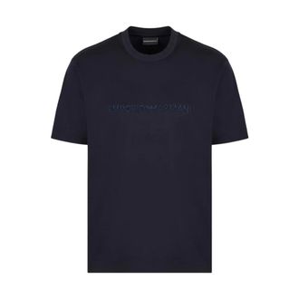 Emporio Armani Moderne Logo T-shirt - Heren - T-shirts - Blauw - M - Tops