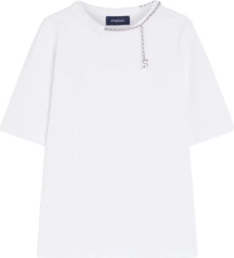 Sportmax Oblato T-shirt - Dames - T-shirts - Wit - M - Katoen - Tops