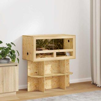 vidaXL vidaXL Terrario Marrone 80 x 40 x 40 cm OSB