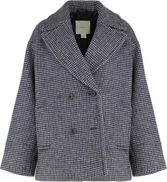 Calvin Klein Caban In Houndstooth