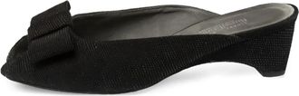 Stuart Weitzman Sandali slides con tacco largo - Nero