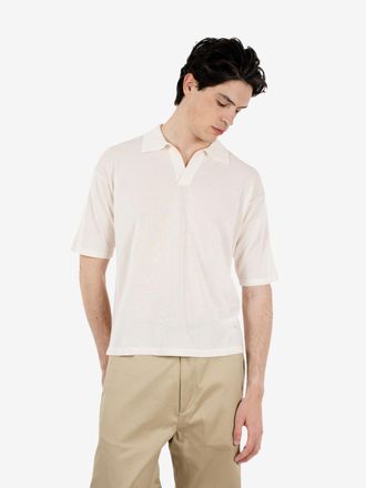 Roberto Collina Polo manica corta comfy fit ecru