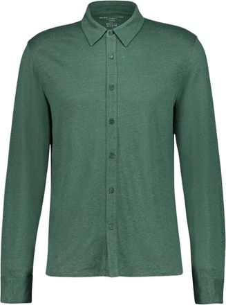 Majestic Filatures Groene Linnen Overhemd met Lange Mouwen - Heren - Casual Overhemden - Groen - L - Linnen - Overhemden