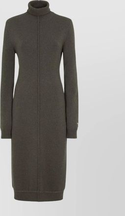 Fendi cashmere midi dress high neck