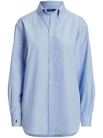 Polo Ralph Lauren Polo Pony cotton shirt - women - Cotton - S - Blue