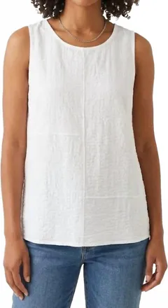 Habitat Solid Pieced Tank Top In White