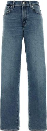 7 For All Mankind Stovepipe Straight Jeans - Dames - Regular Fit Jeans - Blauw - W30 - Katoen - Jeans