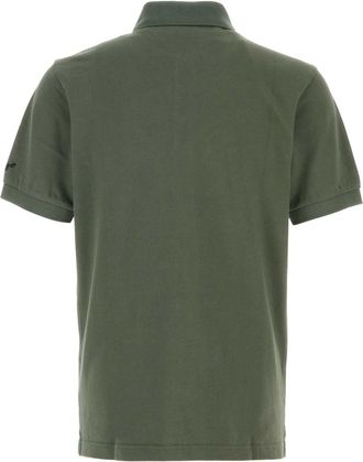 Kenzo Mens Khaki Piquet Polo Shirt Darkkhaki Exterior: Cotton T-shirts And Polos