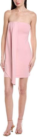 Susana Monaco Asymmetrical Pleat Tube Mini Dress