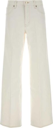 Frame Denim White Flared High Rise Jeans