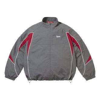 SUPREME FW25 Contrast Piping Track Jacket Grey SUP-FW25-075-GRY