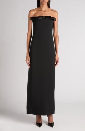 Tom Ford Strapless Crepe Cocktail Dress in Black at Nordstrom, Size 4 Us