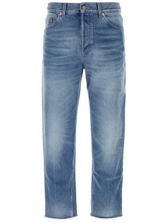 Gucci logo-patch straight-leg jeans - Blue