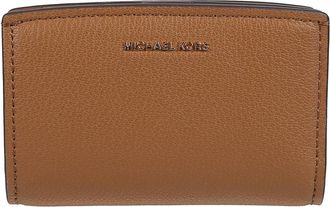 Michael Kors Bryant Medium Pebbled Leather Wallet - Dames - Portefeuilles - Bruin - ONE Size - Leer - Accessoires