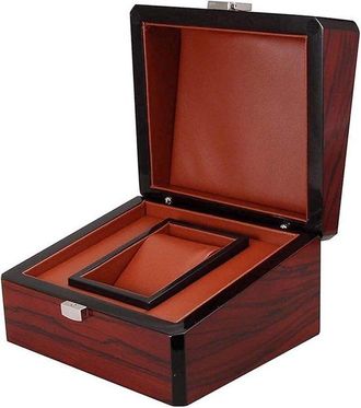No Brand Caja Organizadora Para Relojes, Soporte Premium, Caja De Almacenamiento De Madera De Una Sola Rejilla, Caja De Regalo Para Joyas Y Pulseras