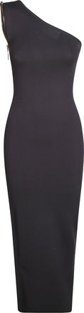 Elisabetta Franchi One-Shoulder Form-Fitting Midi Dress
