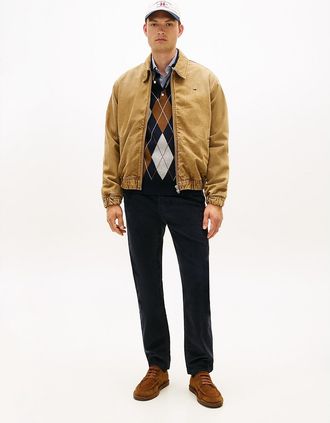 Tommy Hilfiger Mens Elastic-Waist Corduroy Tapered Pant - Navy - 3XL