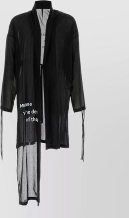 Yohji Yamamoto cotton cardigan three quarter sleeves open