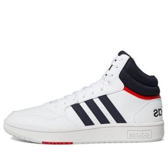 adidas Hoops 3.0 Mid White Vivid Red GY5543