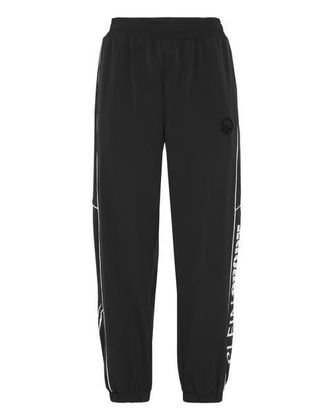 Plein Sport Nylon Loose Fit Piping Jogging Pants Scratch Women in Black at Nordstrom, Size X-Small
