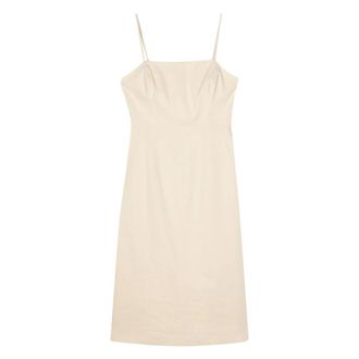 Theory Dames, Jurken, Beige, Maat: S Linnen