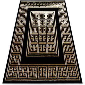 RugsX Alfombra Allure 1968 Chave Grega, Marco - Estructural, Elegante, Glamurosa Negro / Oro Black 140x190 Cm