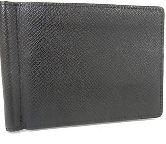Louis Vuitton Taiga Black Noir Taiga Leather Money Clip (Pre-Owned)