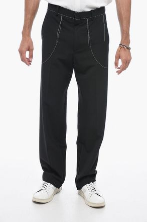 Off-white Pantaloni Sartoriale con Impunture Off-White