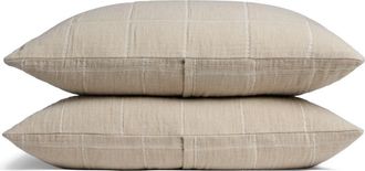 Parachute Terrace Gauze Set of 2 Organic Cotton Pillow Shams in Toast at Nordstrom, Size King