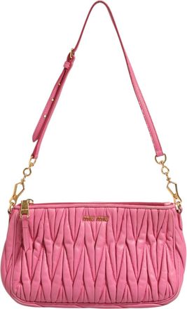 Miu Miu Matelass&eacute; Leather Shoulder Womens Bag (Pre-Owned)