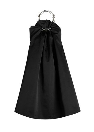 Simone Rocha Simone Rocha Ruched Balloon Satin Mini Dress - Black - 10 (UK10 / S)