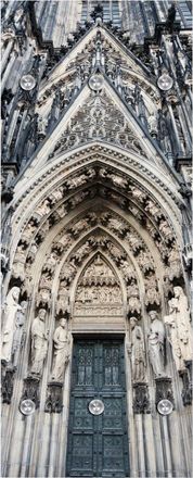 Queence Garderobenleiste »Kathedrale« mit 6 Haken, 50 x 120 cm