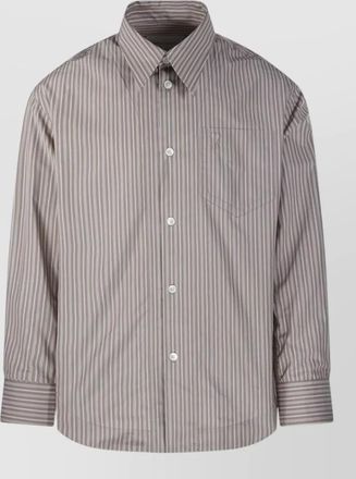 Ami cotton wide long-sleeve shirt