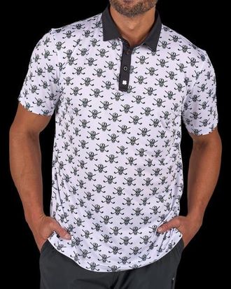 Black Clover Spooky Polo in White at Nordstrom, Size X-Large
