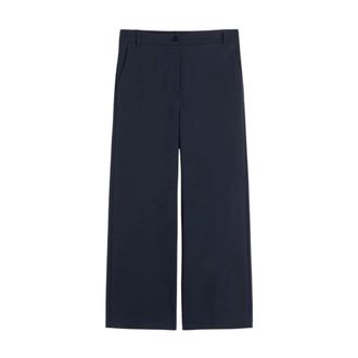 Max Mara Wide Trousers, female, Blue, Size: M Abano Trousers