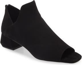 Pelle Moda Vonn Open Toe Ankle Boot in Black Suede at Nordstrom Rack, Size 5.5