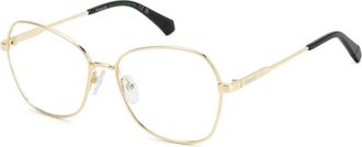 Polaroid PLD D539 J5G - Dames - Brillen - Geel - 56 MM - Leer - Accessoires